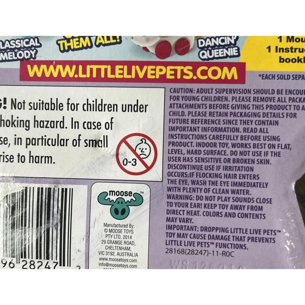 LITTLE LIVE PETS Lil' Mouse Apple Boppin' Sealed Series 1 2014 Sealed Pink Moose